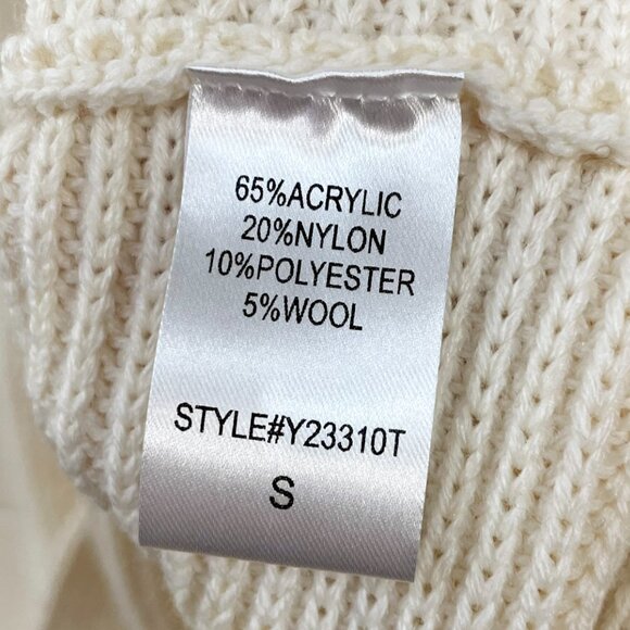 New Tuckernuck Ainsley Swing Mini Sweater Dress Cream Small - Picture 8 of 9